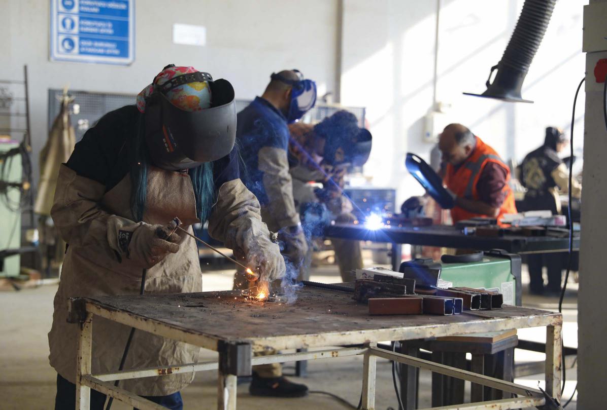 Büyükşehir Mercek’te Çelik Kaynak Eğitimleri Sürüyor