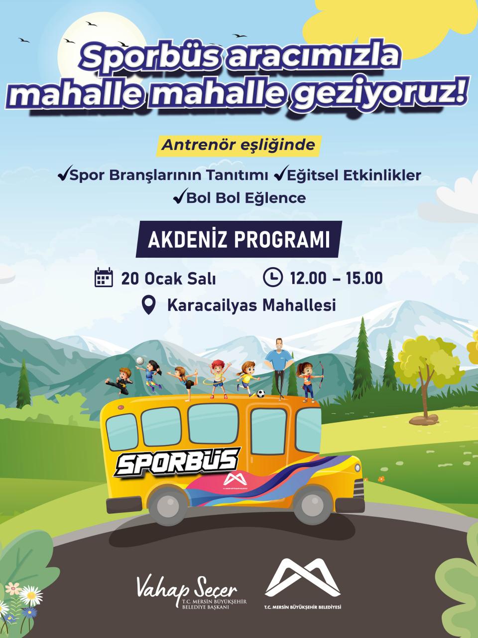 Yarıyıl tatilinde Sporbüs aracımızla mahalle mahalle geziyoruz!