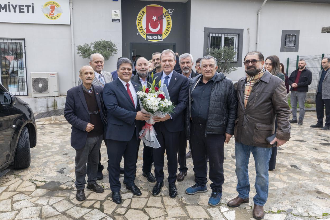 Başkan Seçer’den Mersin Gazeteciler Cemiyeti’ne Ziyaret