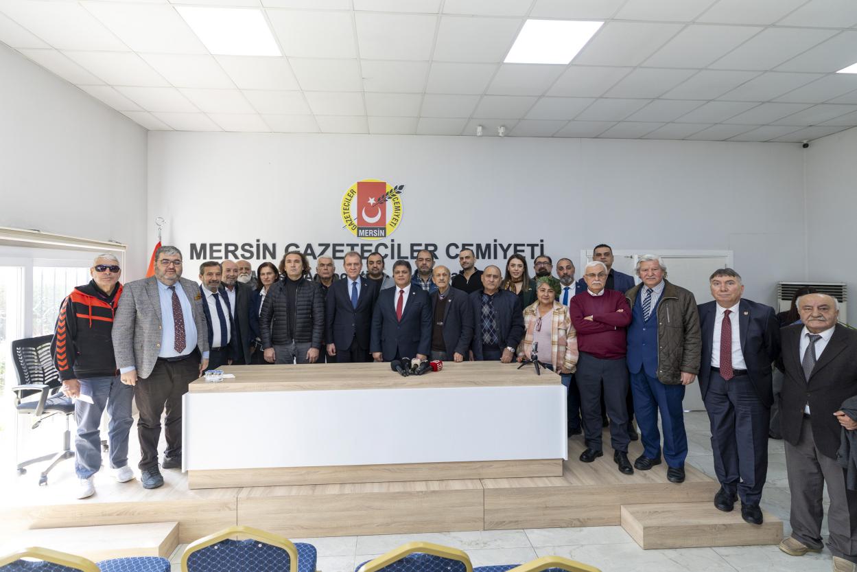 Başkan Seçer’den Mersin Gazeteciler Cemiyeti’ne Ziyaret